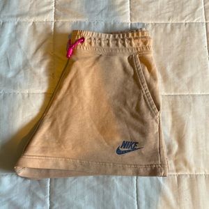 Nike Cream Cotton Shorts